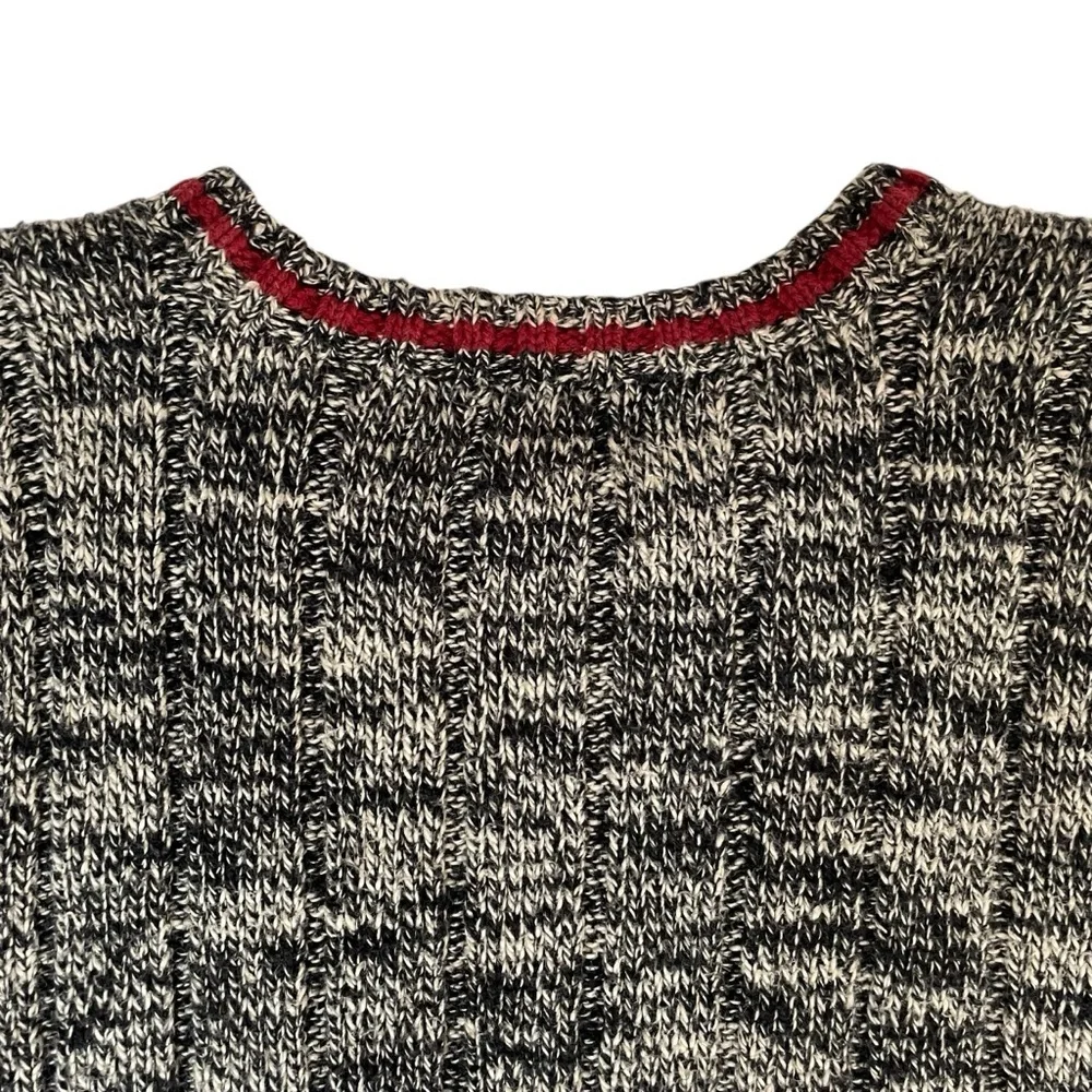 Polo Ralph Lauren Knit Sweater Men’s M Black & White Tweed Unisex Old Money